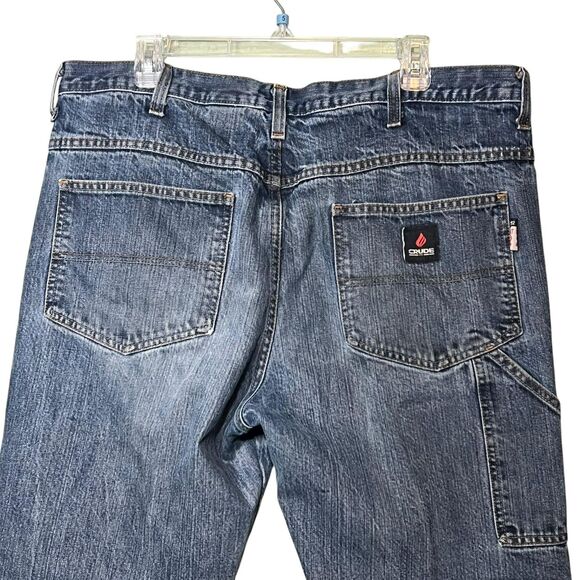 CRUDE Jeans Mens 38x30 Flame Resistant FR Westex Indigo CAT 2 NFPA 2112 RPS-1018 - Picture 10 of 11